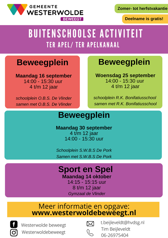 Flyer zomer tot herfstvakantie TATAK